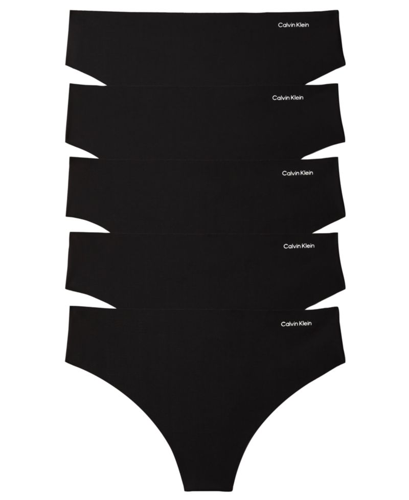 Women's Invisibles Seamless Microfiber Mid-Rise Thong, 5-Pack, QD5418