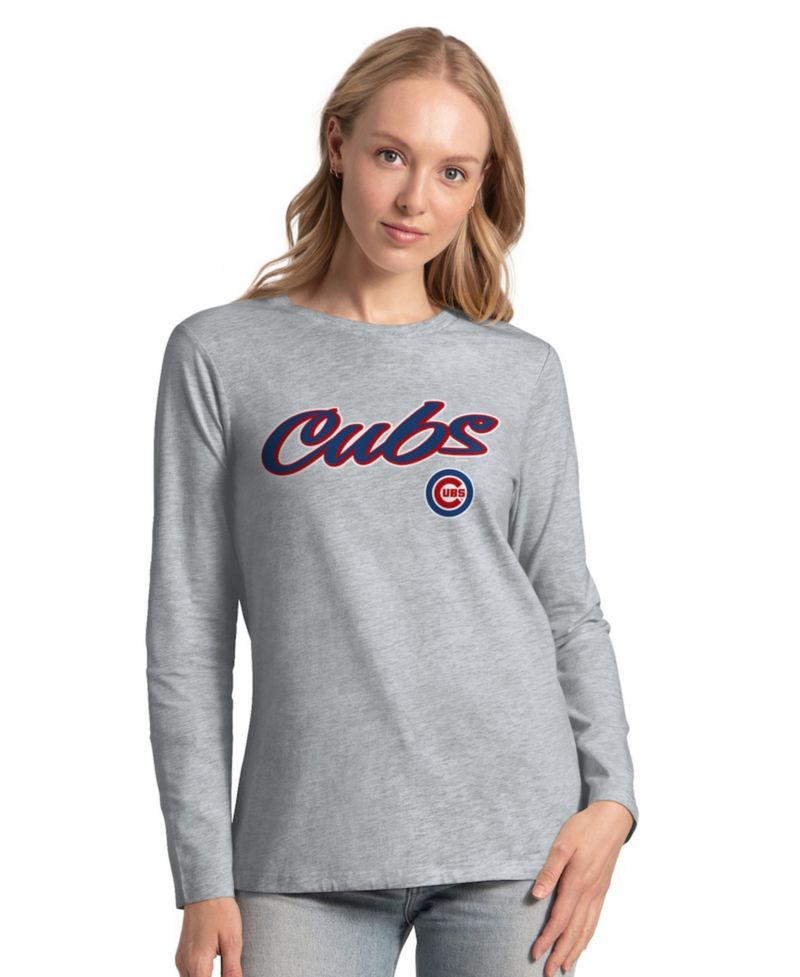 Women's Royal/Heather Gray Chicago Cubs Short-Sleeve & Long-Sleeve T-Shirt Combo Pack
