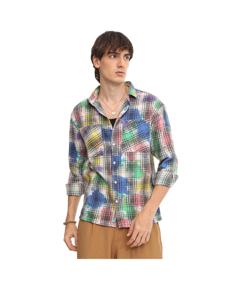 Heathered-Buffalo Check Shirt