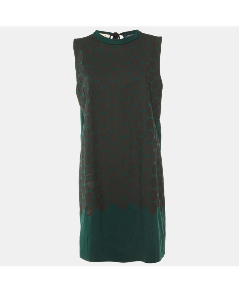 Women's Polka Dotted Cotton Sleeveless Shift Dress