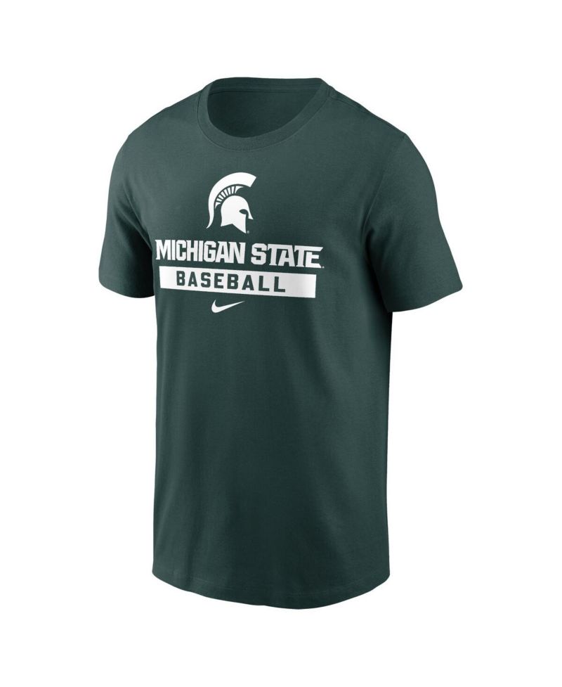 Men's Green Michigan State Spartans Baseball T-Shirt
