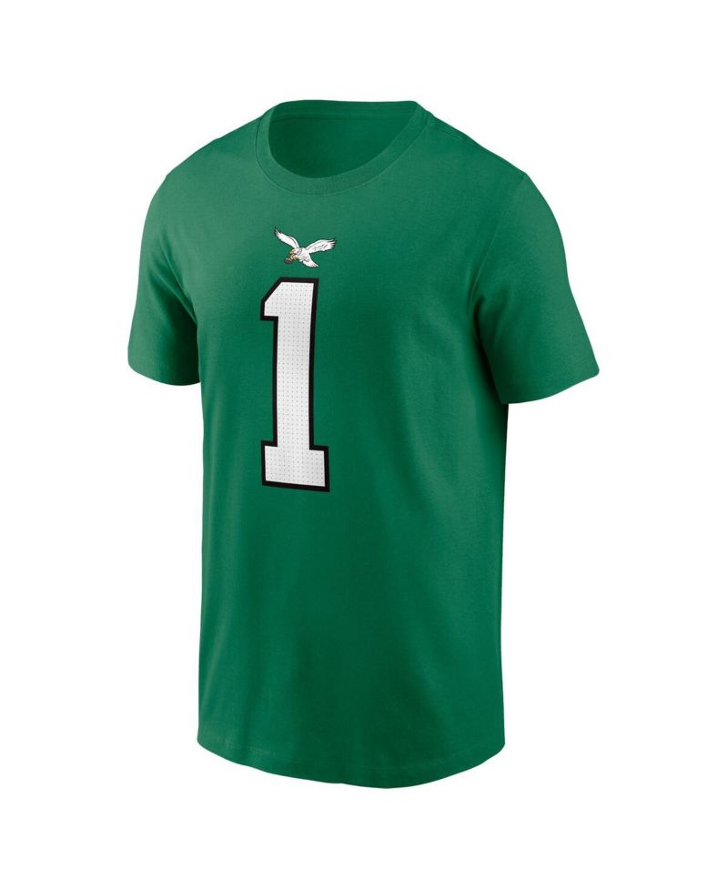 Men's Jalen Hurts Kelly Green Philadelphia Eagles Alternate Player Name & Number T-shirt