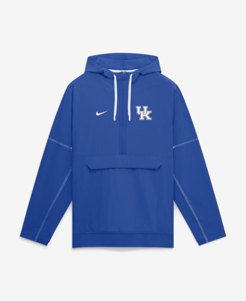 Men's Royal Kentucky Wildcats 2026 Sideline Anorak Half-Zip Hooded Jacket
