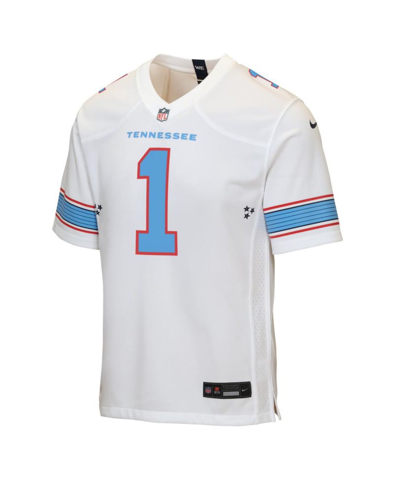 Big Boys and Girls Cameron Ward White Tennessee Titans Game Jersey
