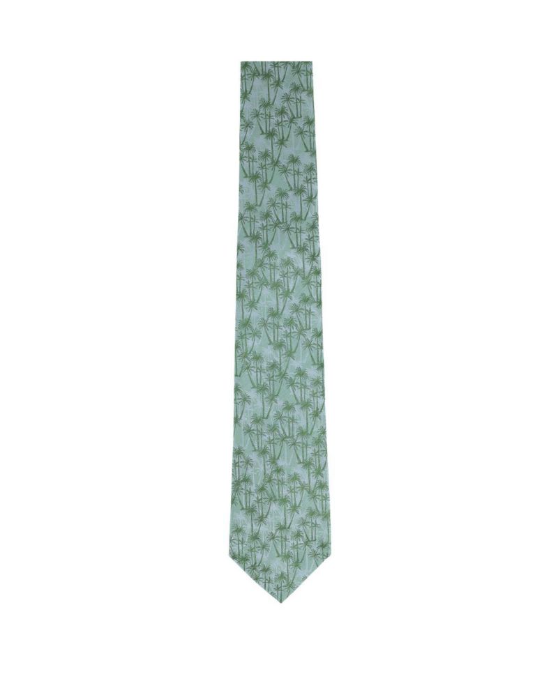 Men's Nohea Palm Tree Linen Blend Novelty Necktie