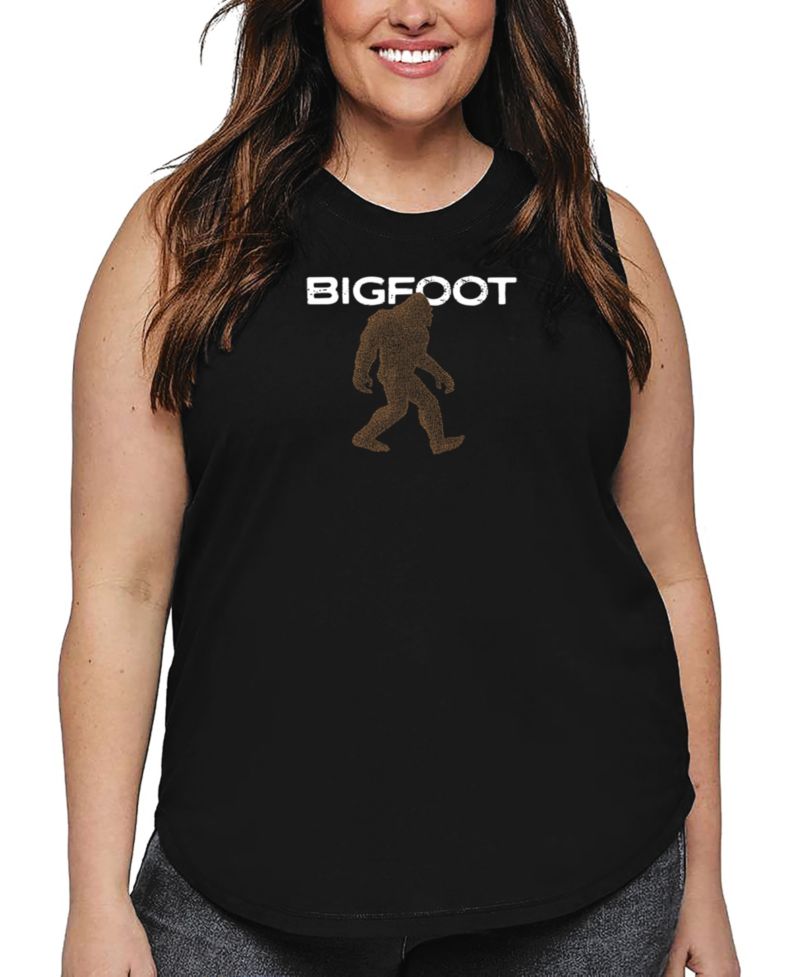 Plus Size Bigfoot Word Art Tank Top