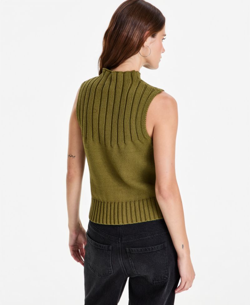 Women's Rib-Knit Mock-Neck Shell