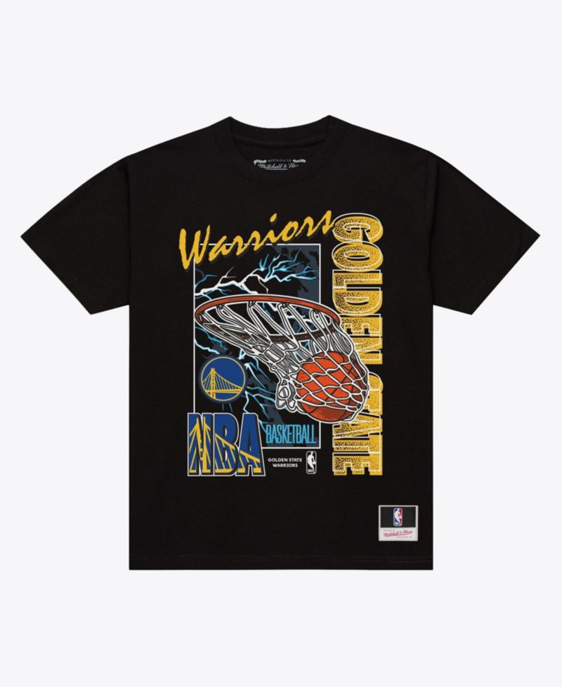 Men's Black Golden State Warriors Lightning Swish T-Shirt