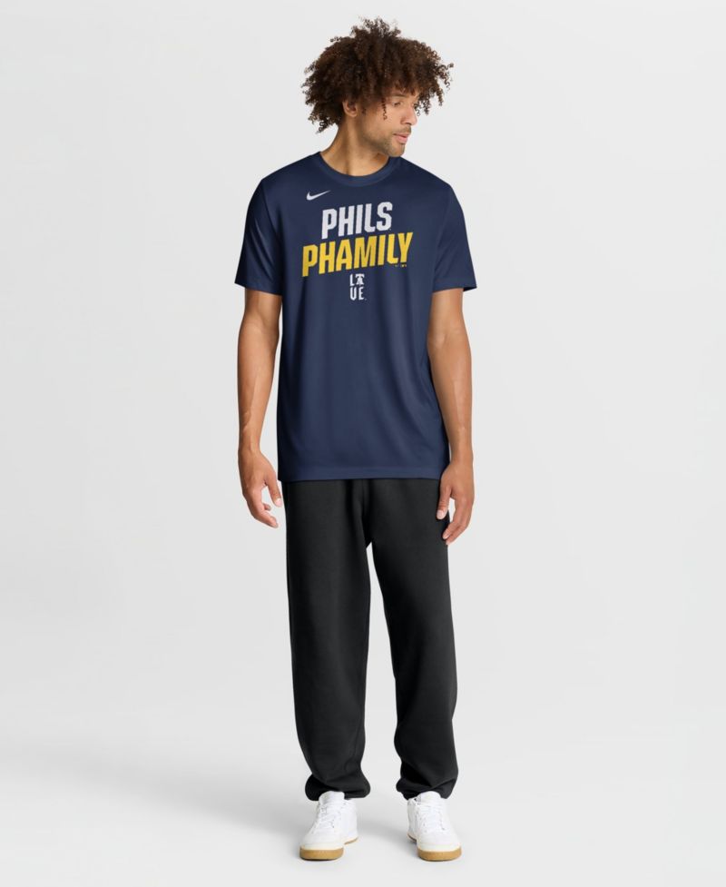 Men's Philadelphia Phillies Team Phrase Script Graphic Crewneck T-Shirt