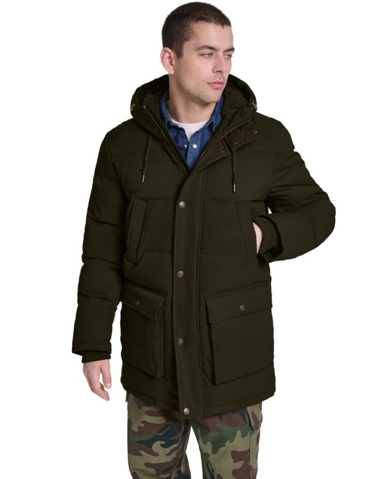 Men's Classic-Fit Quilted Parka Jacket