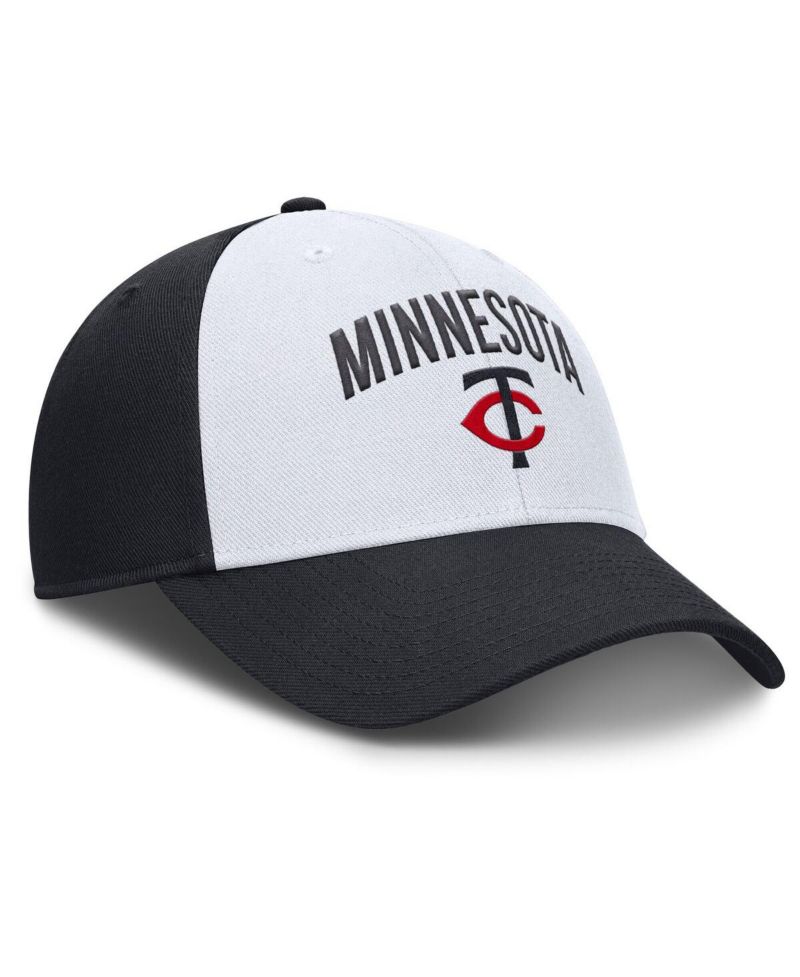 Men's White/Navy Minnesota Twins Club Performance Adjustable Hat