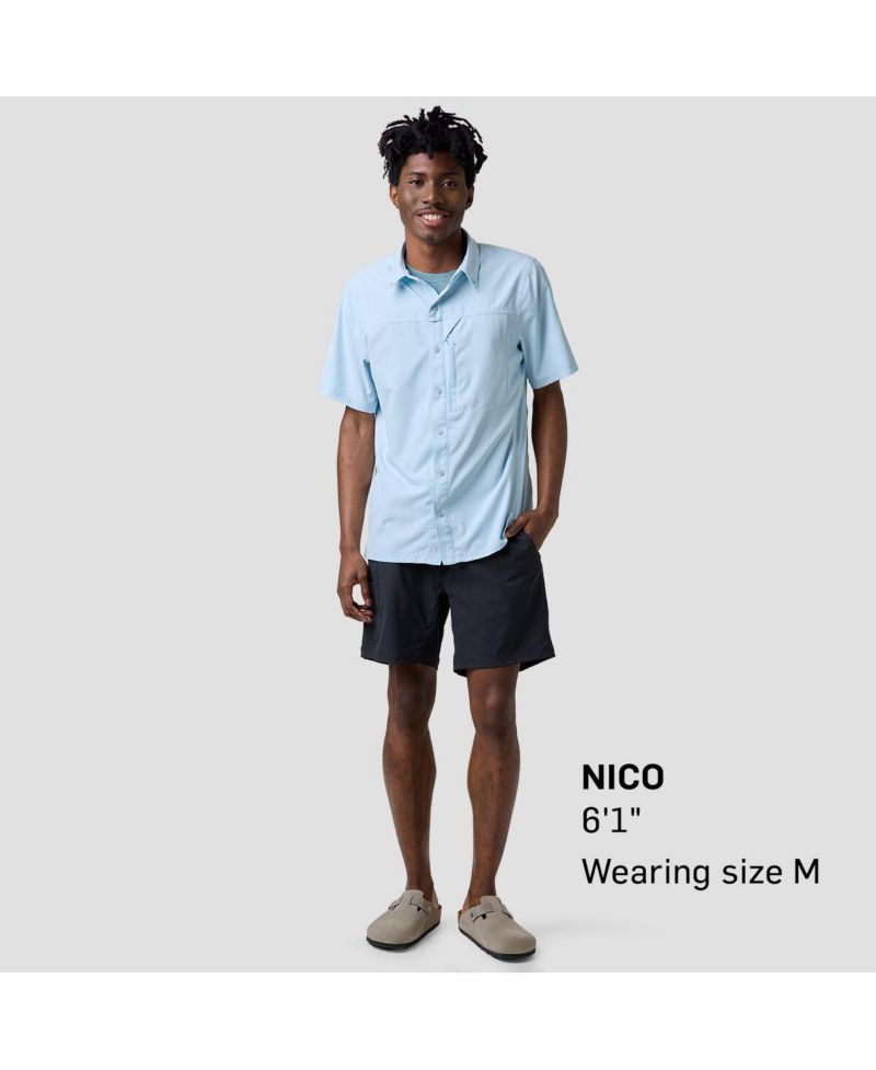 Men's Tahoe Woven Short-Sleeve Snap-Up Shirt Performance Shirts