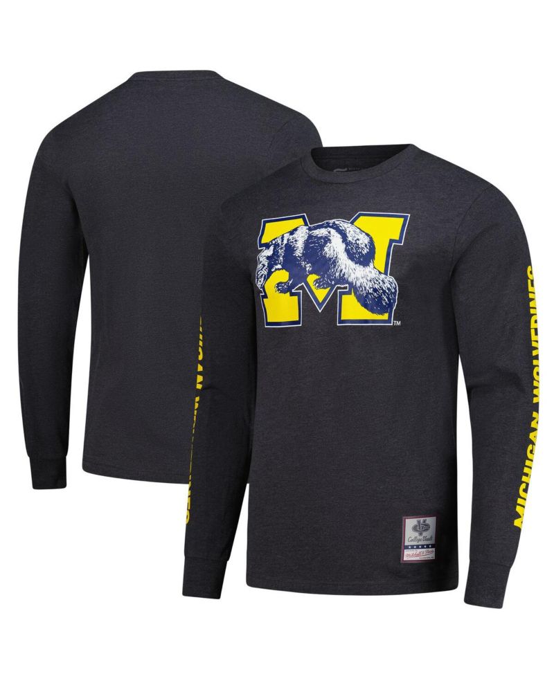 Men's Charcoal Michigan Wolverines Team Pride Long Sleeve T-Shirt