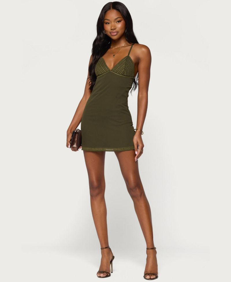 Women's Akemi Studded V-Neck Mini Dress