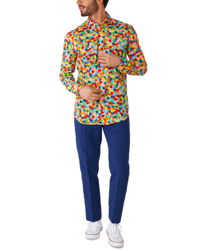 Big & Tall SHIRT LS Confetteroni