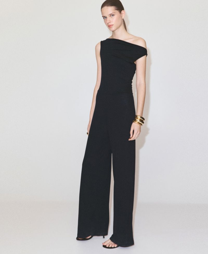 Women's Draped Asymmetrical Jumpsuit
