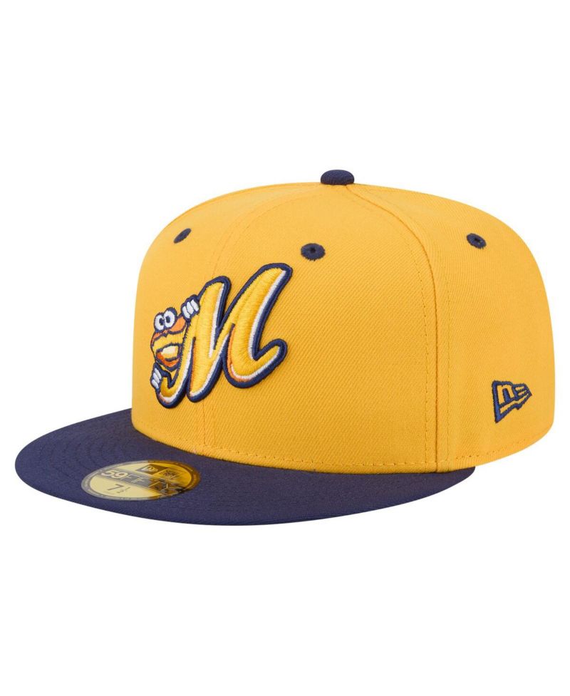 Men's Gold/Navy Montgomery Biscuits Authentic Collection 59FIFTY Fitted Hat