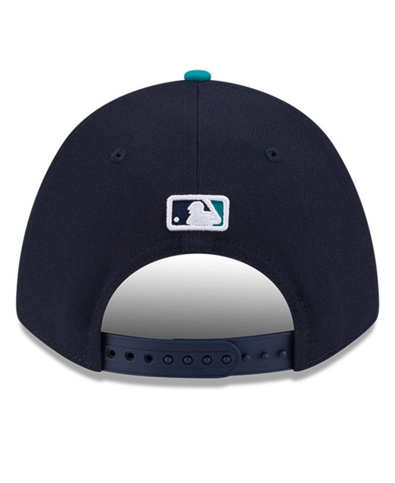 Men's Navy Seattle Mariners Player Replica 9FORTY Adjustable Hat