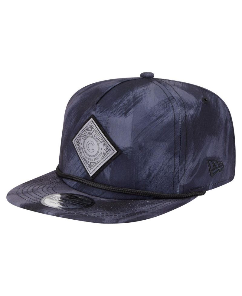 Men's Navy Chicago Cubs Printed Golfer Snapback Hat