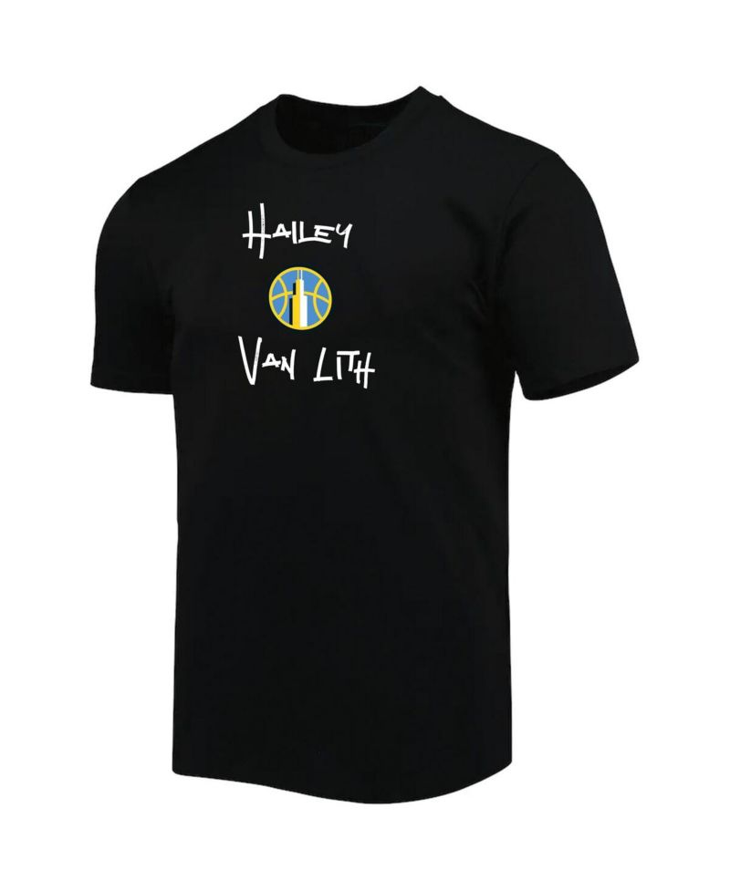 Men's and Women's Hailey Van Lith Black Chicago Sky Name & Number T-Shirt