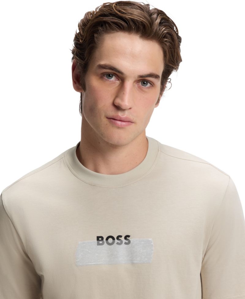 Men's Cotton-Jersey Logo Artwork Regular-Fit T-Shirt