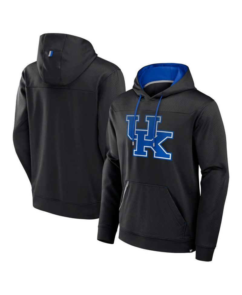 Men's Black Kentucky Wildcats Defender Dot Faded Primary Pullover Hoodie