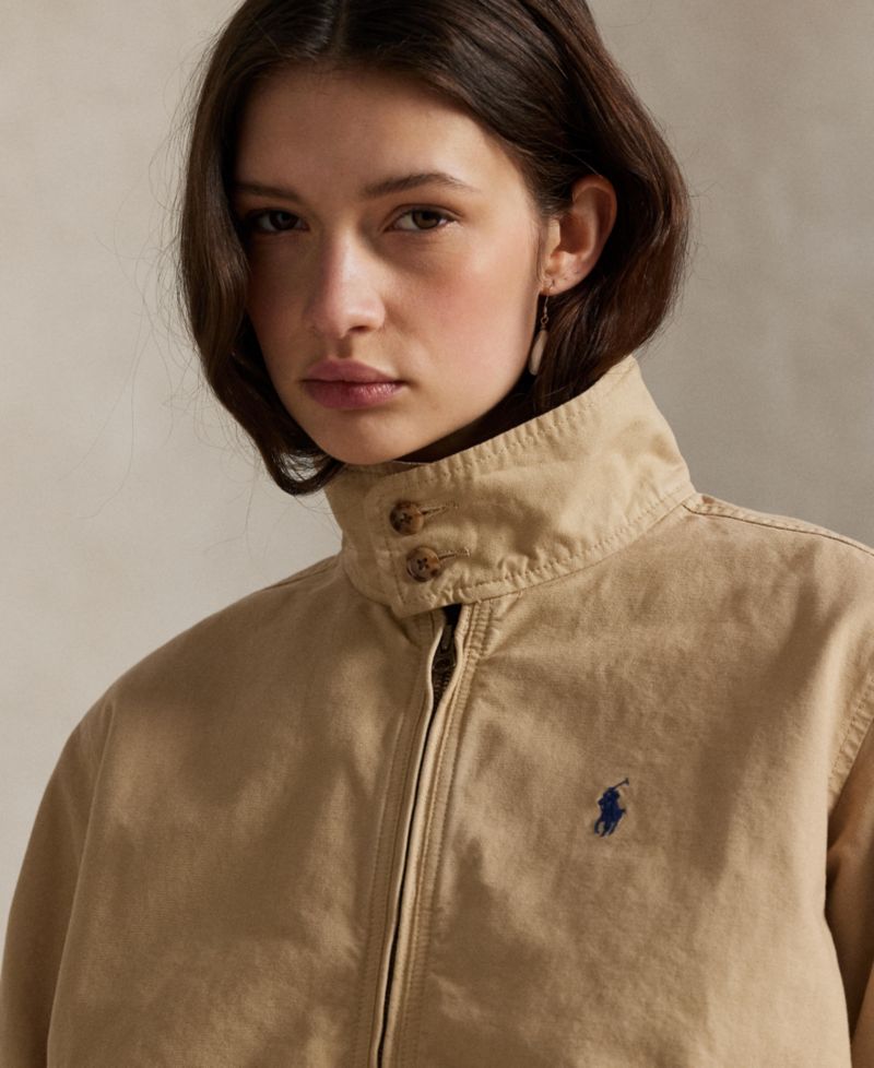 Women's Canvas Stand Collar Jacket