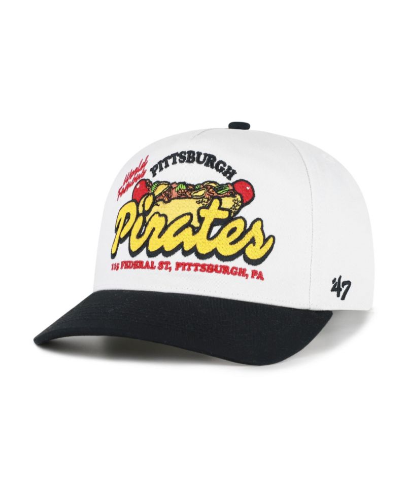 Men's '47 White/Black Pittsburgh Pirates Glizzy Collection Hitch Adjustable Hat