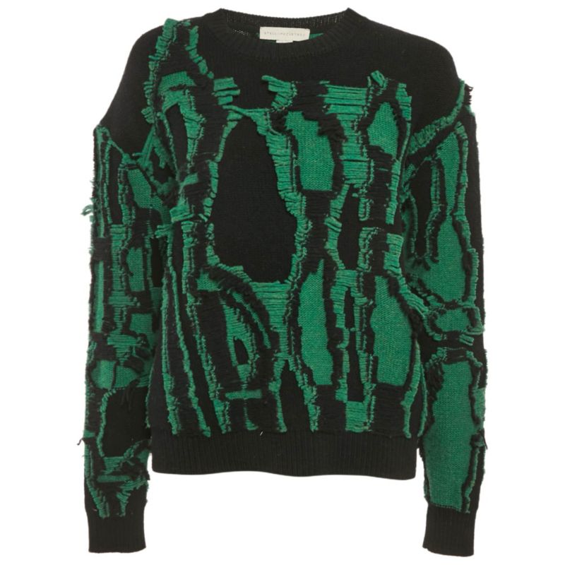 Women's Frayed Knit Crewneck Sweater