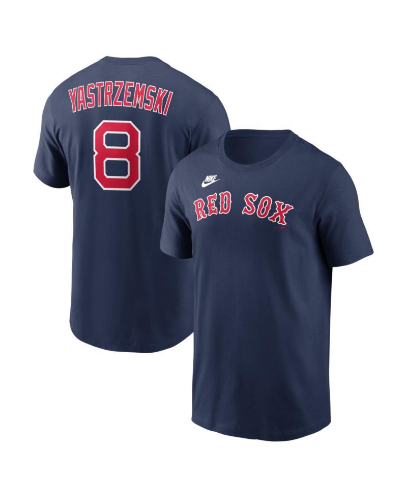 Men's Carl Yastrzemski Navy Boston Red Sox Cooperstown Collection Name & Number T-Shirt