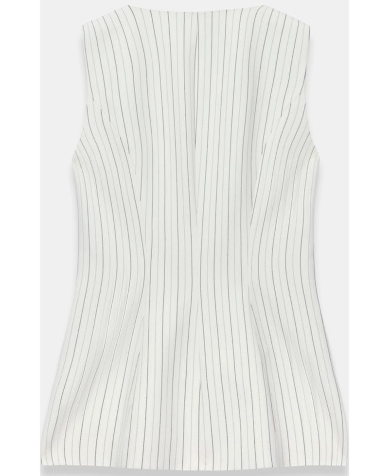 Women's Pinstripe Asymmetric Waistcoat