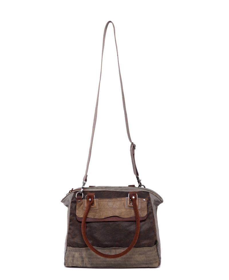 Tapa Canvas Satchel Bag
