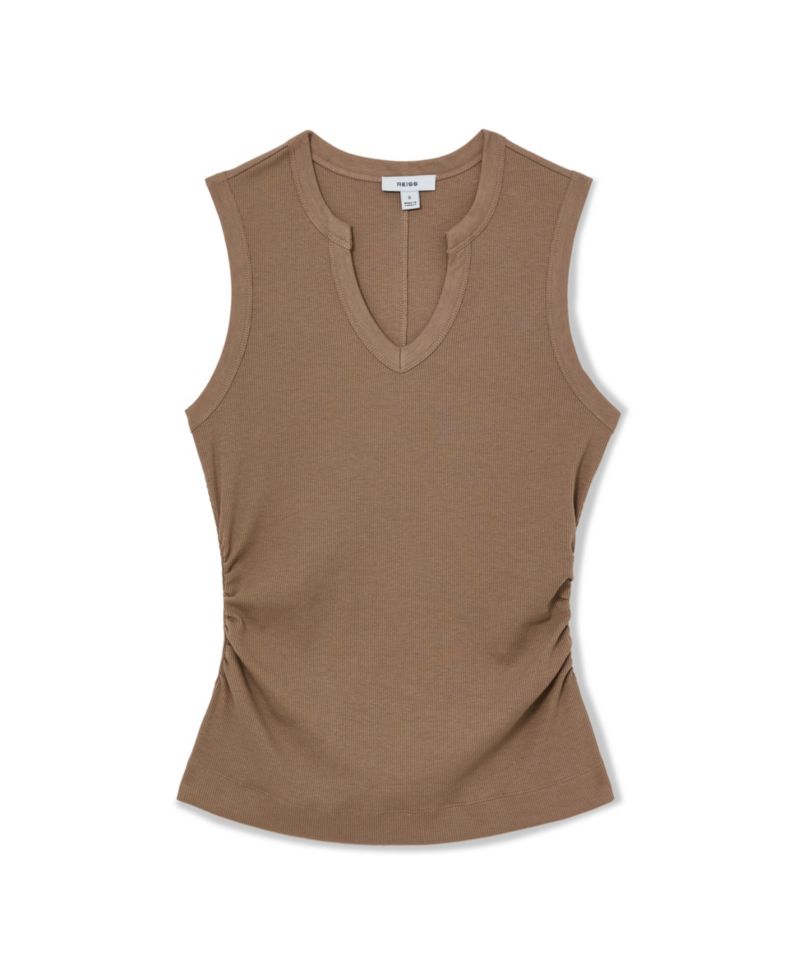 Women's Notch Detail Ribbed Vest