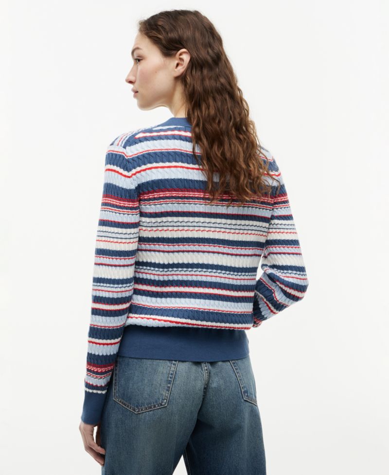 Women's Crewneck Cable Knit Sweater