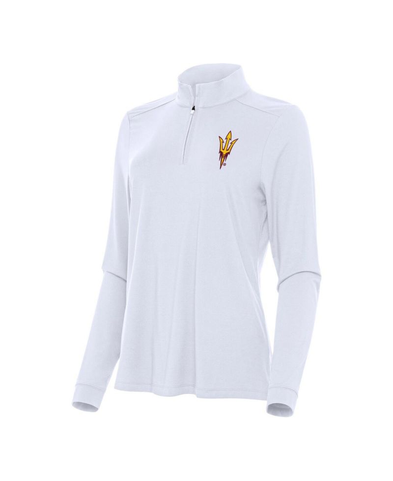 Women's White Arizona State Sun Devils Intent Quarter-Zip Top