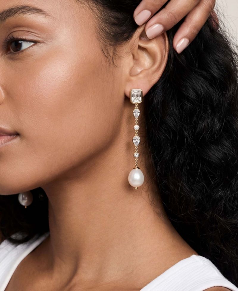 Gleaming Gem Linear Drop Earrings
