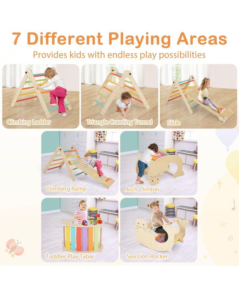 7-in-1 Reversible Ramp Indoor Climbing Gym