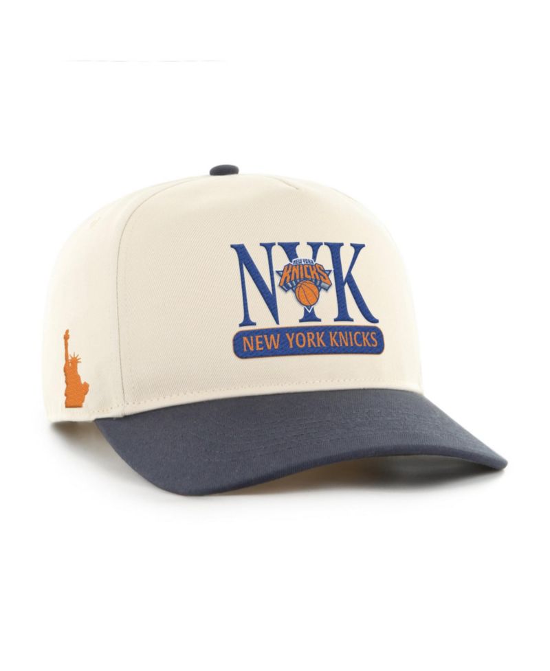 Men's '47 Natural/Navy New York Knicks Statue Of Liberty Hitch Adjustable Hat