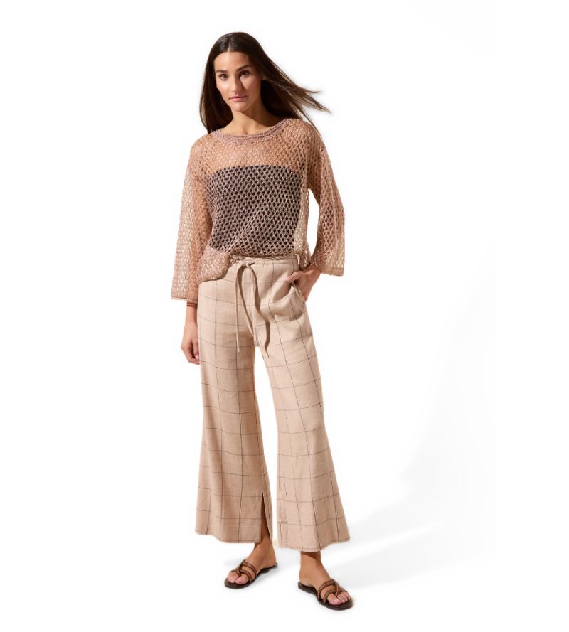 Women's Nixie Wide-Leg Linen-Blend Drawstring Pants