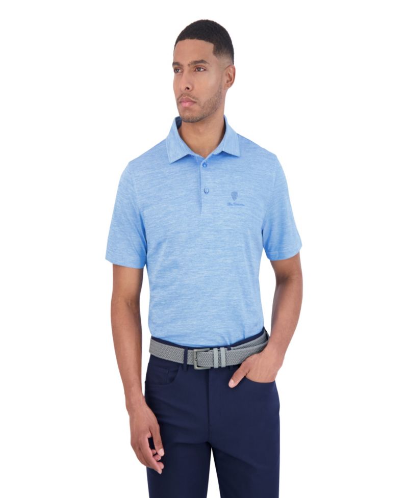 Men's Yarn Dye Heather Sports Fit Polo Shirt
