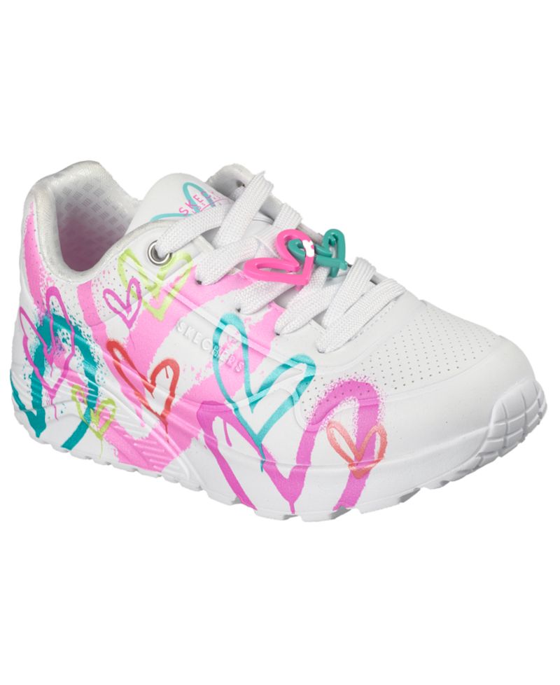 Little Girls J Goldcrown: Стильные кроссовки Uno Lite - Flutter Hearts от Finish Line