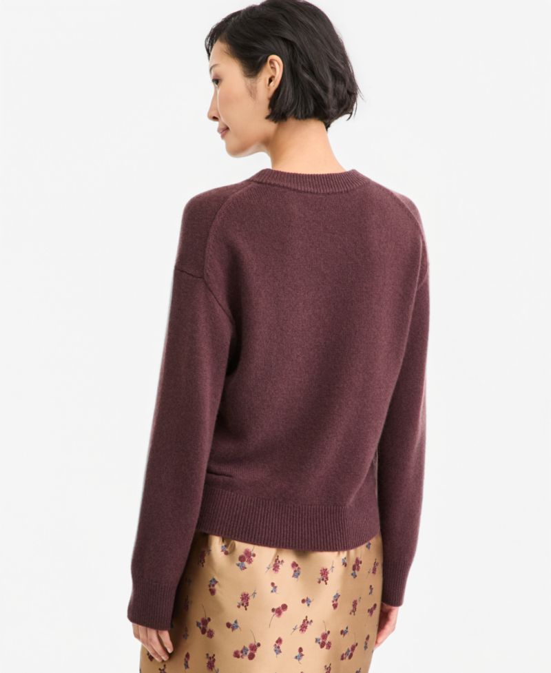 Women's 100% Cashmere Crewneck Relaxed-Fit Sweater