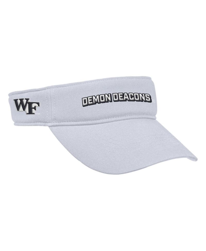 Men's White Wake Forest Demon Deacons 2025 On-Field Ace Performance Adjustable Visor Hat