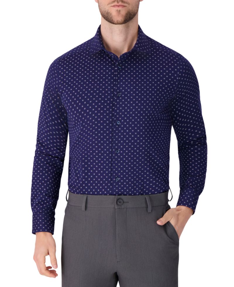 Men's Geometric Print Dress Shirt