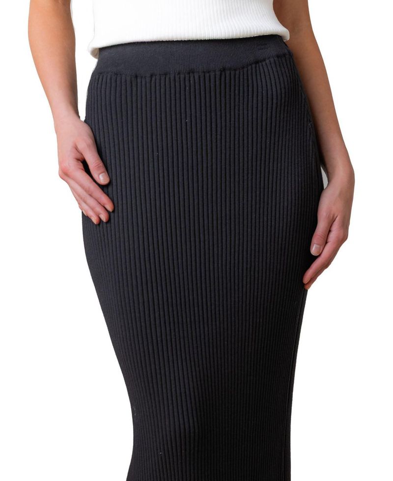 Women's Hope and Henry Organic Rib Knit Sweater Midi Skirt