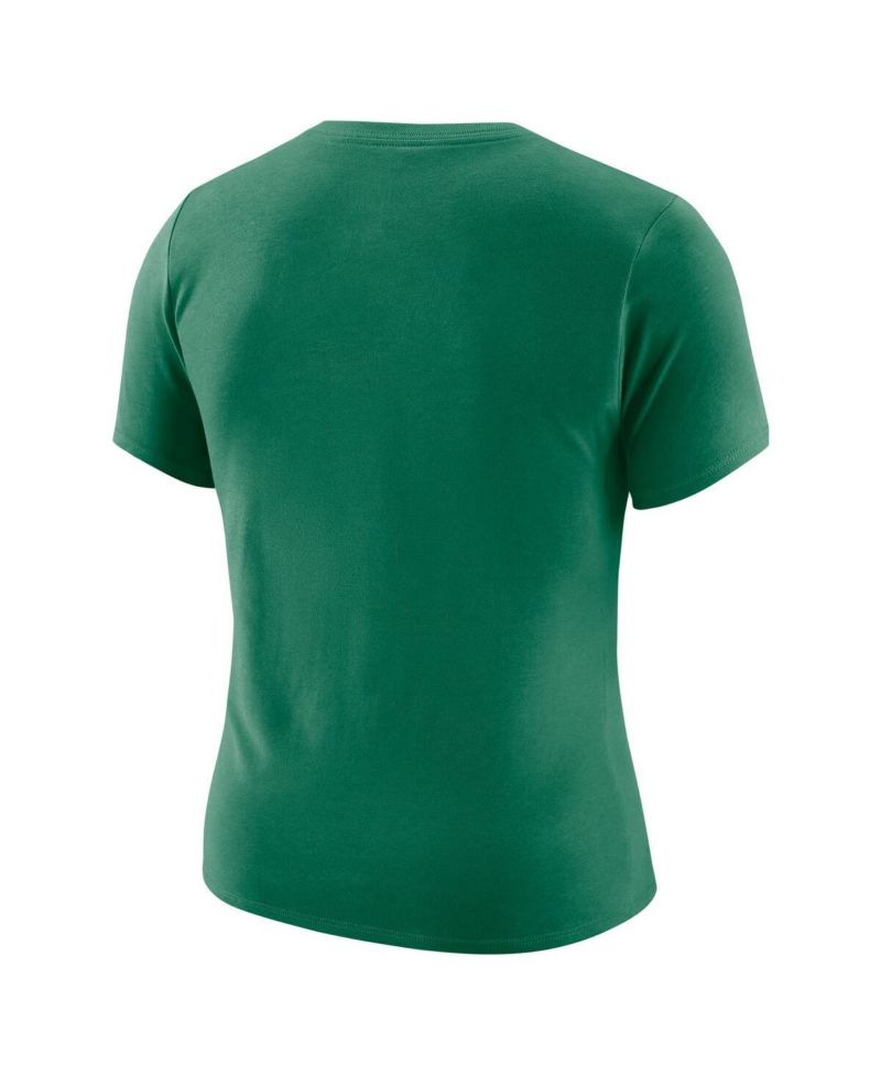 Women's Kelly Green Boston Celtics Courtside Modest Cropped Tri-Blend T-Shirt