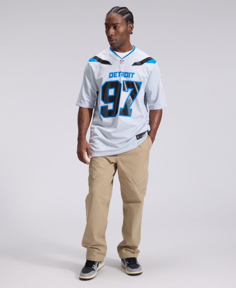Men's Aidan Hutchinson Silver Detroit Lions 2026 Rivalries Collection Game Jersey