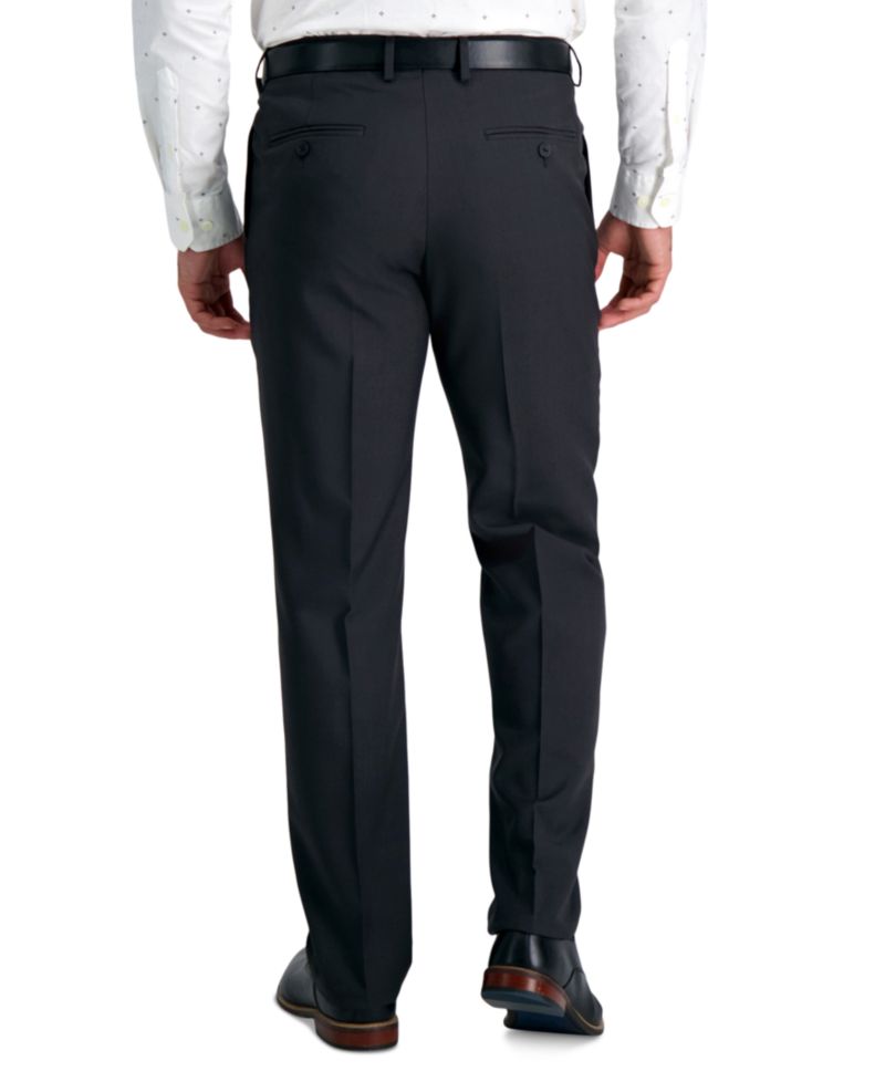 Men’s Premium Comfort Straight-Fit 4-Way Stretch Wrinkle-Free Flat-Front Dress Pants