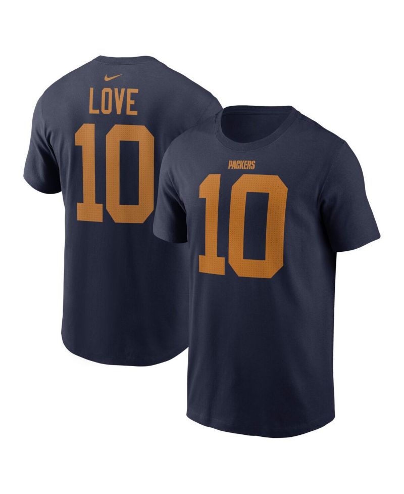 Men's Jordan Love Navy Green Bay Packers The 1923 Classic Name & Number T-Shirt