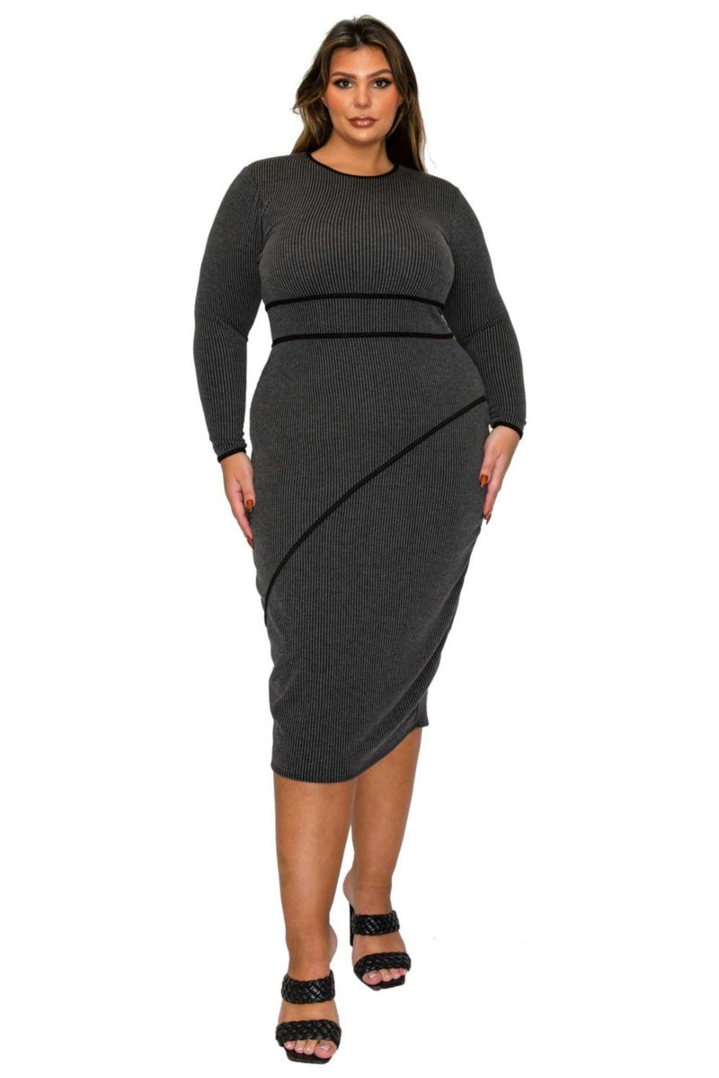 Plus Size Elora Ribbed Dress